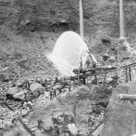 Sluicing for gold - possibly Dillmanstown area. ca.1900`s.