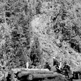 The aerial ropeway at Paparoa Mine.ca.1950`s.