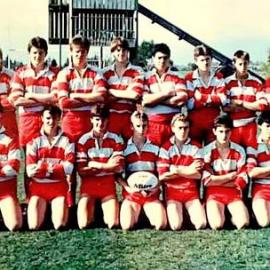 West Coast Rugby Football Union - J.A.B.- under 15 team.1987.