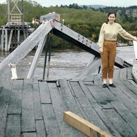 Damaged Blackball bridge. 1970.