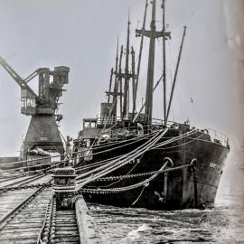 Ship on Grey River during flood - Karepo
