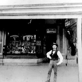 Gerry Mullins' shop in Westport.ca.1900.