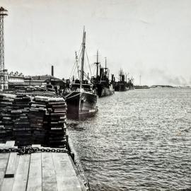 Timber on the Greymouth wharf