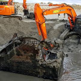 Digging up the boilers of the Abel Tasman shipwreck, Cobden tiphead, 2018 *PHOTO ALBUM*