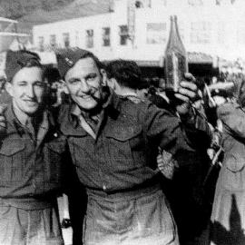 Kevin Buckley and Albie Rose`s Dad - VJ Day in Greymouth.