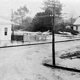 First Ahaura Memorial Hall after the fire.1930.