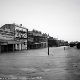 Mawhera Quay after a flood