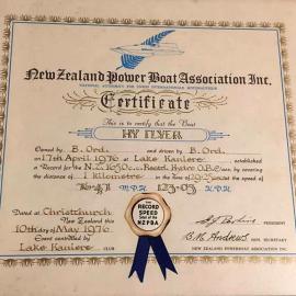 NZ powerboat Association - Lake Kaniere.1976.