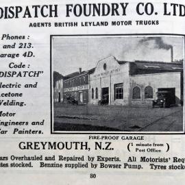 The Greymouth Dispatch Foundry .1926.