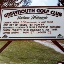 Greymouth Golf Club.