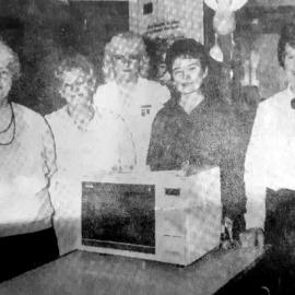 Business and Professional Women's Club donates a microwave to Grey Base Hospital, 1989
