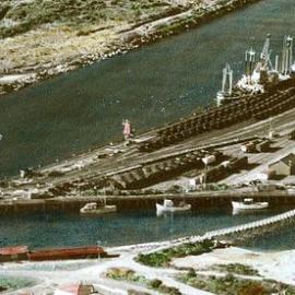 ALBUM - Greymouth Yacht Club burning down. Early 1970s 
