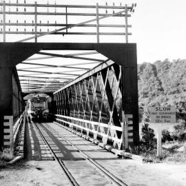 Drewry Railcar Rm at Taramakau River Bridge .7th Jan 1965 .