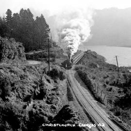 Christchurch Express Train from Greymouth.ca.1920`s.