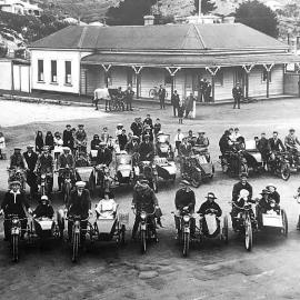 Motorbikes outside the Suburban Hotel, Tainui St. Greymouth