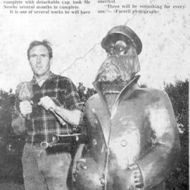 Life sized Sea Captain in wood by Steve Newby.1990`s.