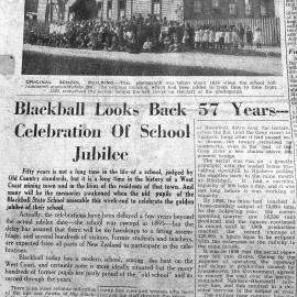 Original Blackball School, taken 1914, from the Greymouth Evening Star 1951