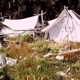 ALBUM - Surveyors camp ( MOW) on the Paringa Haast road around Knights Point area.1960`s.