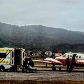 Emergency transfer flights night lighting project at Greymouth airport.2003.  - ALBUM -
