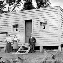 ALBUM -  Ethel Wallwork and her parents Mary - Jane and Moses Wallwork,Runanga.  
