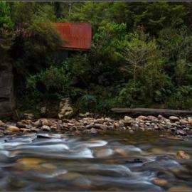 Remnants in the river from the Moody Creek Mine, Rewanui Incline.  - ALBUM -