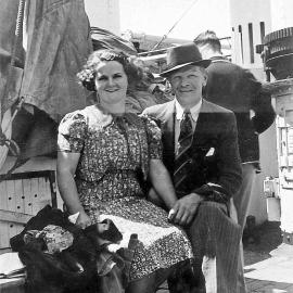 Colin and Jane Bell,1939 - Colin Bell and Jane Molloy were married in Greymouth in 1938 and lived at Kotuku.