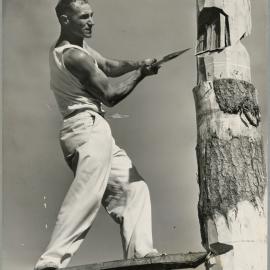 Les Gilsenan at Canterbury A&P Show, 10 Nov 1962.