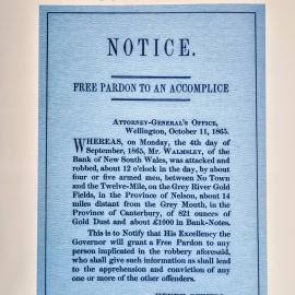 The only case of robbery under arms on West Coast Goldfields, 4th September 1865.