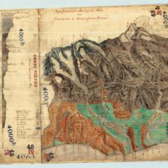 GEOLOGY Omeroeroa Karangaroa Rivers LINZ SO4000 B circa 1880