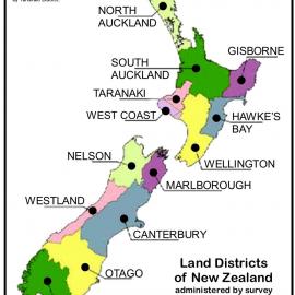 LD New Zealand survey land districts 2021