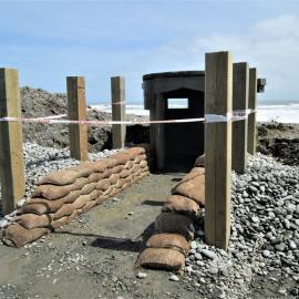 Restoring the World War Two pillbox machine gun nest at the Blaketown Tiphead.  - ALBUM -