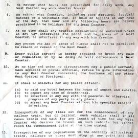 West Coast law Amendment Act. 1864.