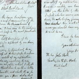 George Dobson letter to John Hall, Secretary for Public works .1865.
