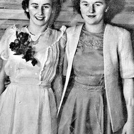  Una Gladstone and Merle Gibson ,Greymouth.ca.1950`s.