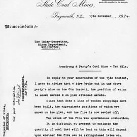 Fire at Armstrong and Party Mine 10 Mile 8th November 1934.