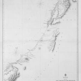 CHART - Admiralty No 2591 - Abut Head to Cape Foulwind - HMS Acheron - 1851