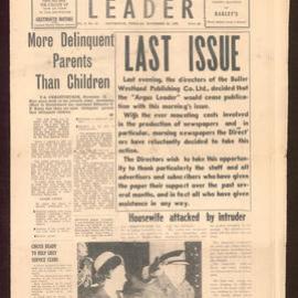 Last issue of the Grey Argus Leader - Dec 22nd, 1966.  - ALBUM -