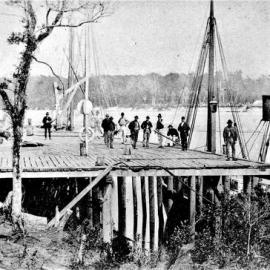 Hokitika wharfs .1860`s - 1900. 