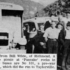 Blackball Lodge Picnic at Pancake Rocks.1940`s.