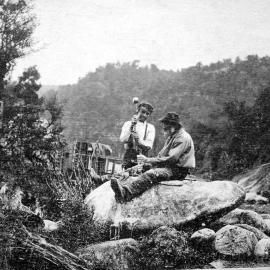 Early settlers breaking up Greenstone.1863.