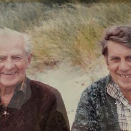 Darrell Latham with his father Jack Latham.ca.1980`s.