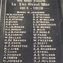 Westland Scots Memorial to the Fallen .1914-1918.