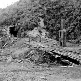 Tunnel of the Coalbrookdale sheds, Denniston.1957.