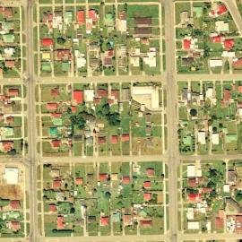 Aerial view of Hokitika - 1988