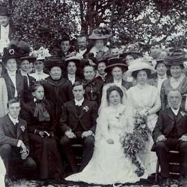 Herbert Smithers and Beatrice Alice (nee Sweetman), Wedding Trinity Church Greymouth 1910