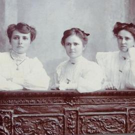 Olive, Abigail (Abby) and Maude Wisdom.ca.1890`s.