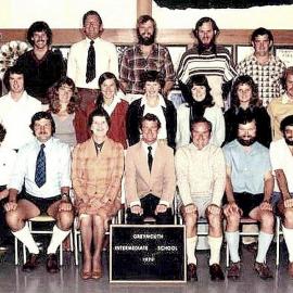 Greymouth Intermediate School staff .1979.