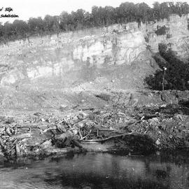 Little  Wanganui slip after the 1929 earthquake - now a subdivision.