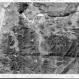 1950 Aerial map from Paroa to Kaiata 