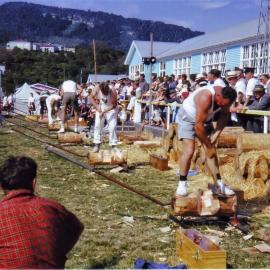 Chopping sports day, Runanga.ca.1970`s